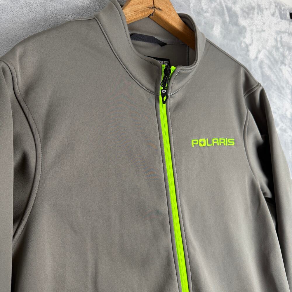 Polaris Men's Tech Full-Zip Hoodie‎ Jacket Gray Sweatshirt Hooded Men XL Fleece